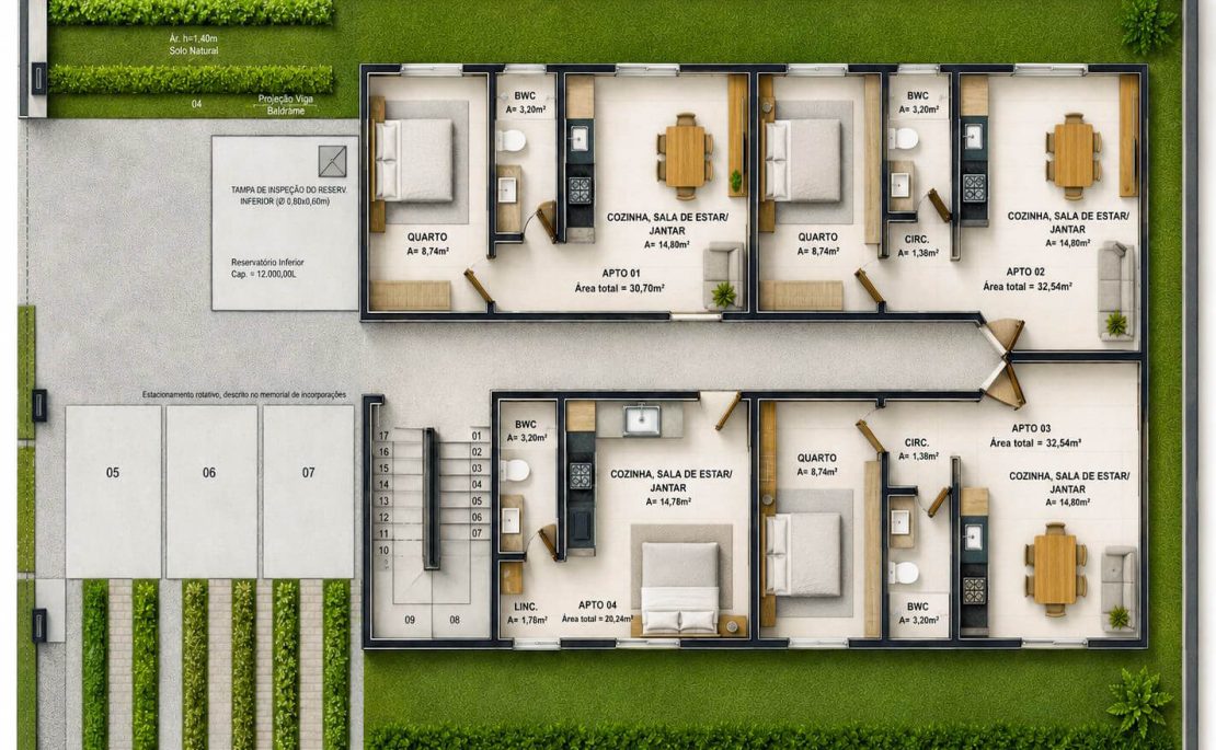 Planta Térreo • Pavimento Tipo