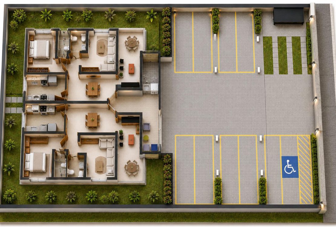 Edf. Mar do Caribe | Planta Térreo • Pavimento Tipo